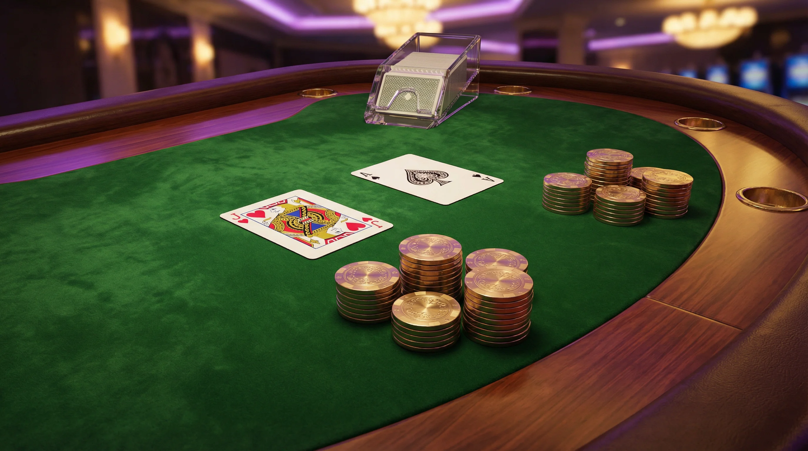 Mesa de bacará VIP no leon bet