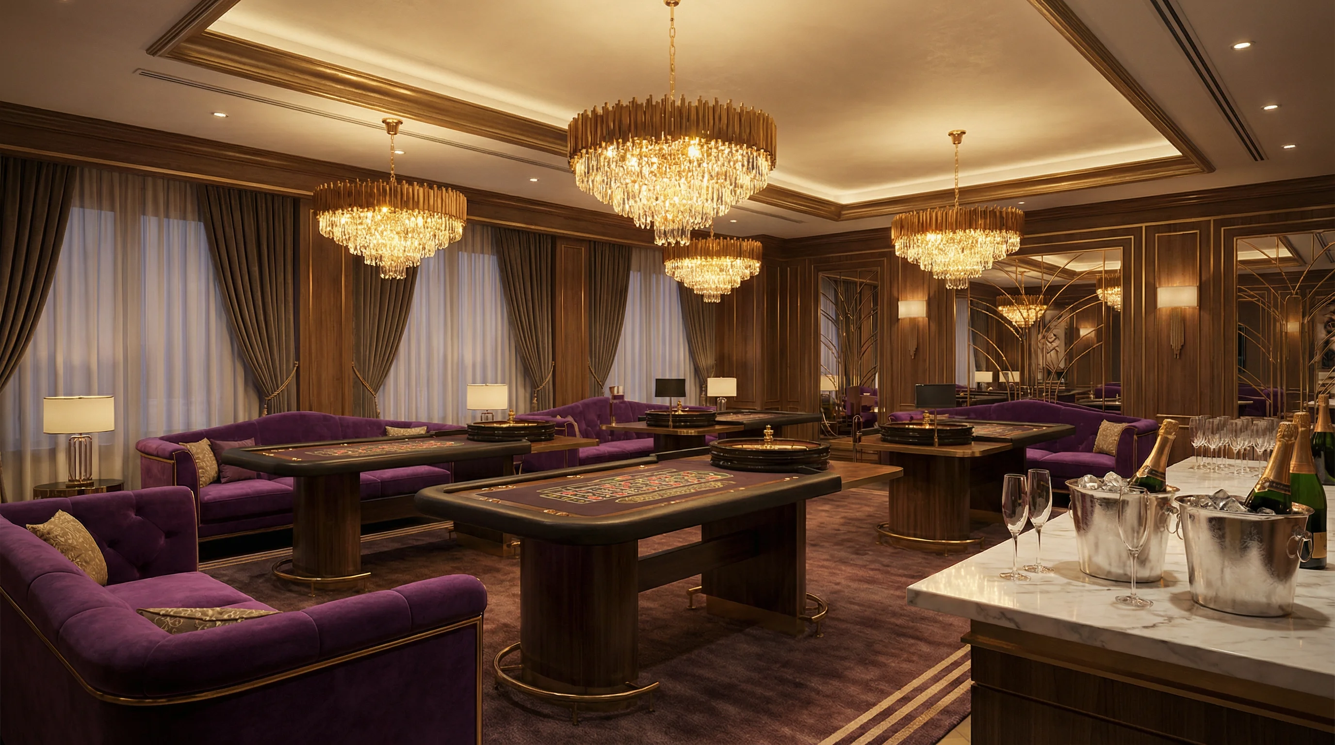 Sala VIP luxuosa do cassino leon bet